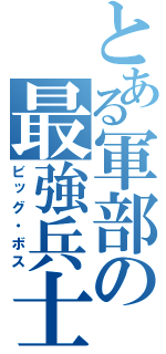 とある軍部の最強兵士（ビッグ・ボス）