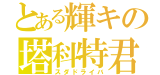 とある輝キの塔科特君（スダドライバ）