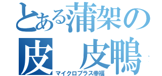 とある蒲架の皮 皮鴨（マイクロプラス幸福）