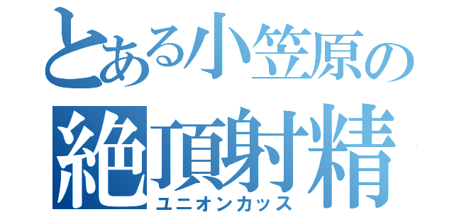 とある小笠原の絶頂射精（ユニオンカッス）