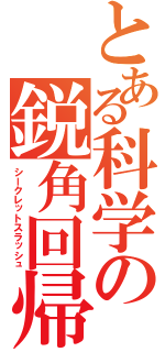 とある科学の鋭角回帰 （シークレットスラッシュ）