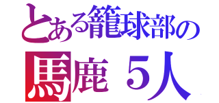 とある籠球部の馬鹿５人（）