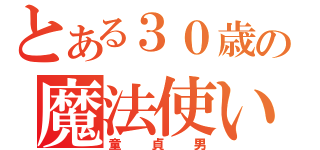 とある３０歳の魔法使い（童貞男）