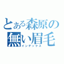 とある森原の無い眉毛（インデックス）