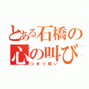 とある石橋の心の叫び（つまり眠い）