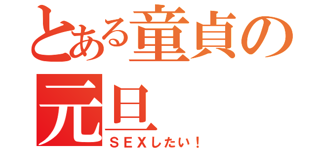 とある童貞の元旦（ＳＥＸしたい！）