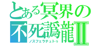 とある冥界の不死譌龍Ⅱ（ノスフェラテュトゥ）