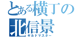 とある横丁の北信景（ギルドマスター）