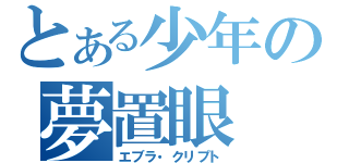 とある少年の夢置眼（エブラ・クリプト）