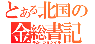 とある北国の金総書記（キム・ジョンイル）