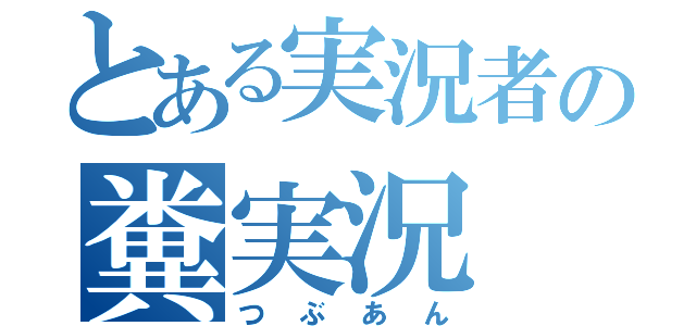 とある実況者の糞実況（つぶあん）