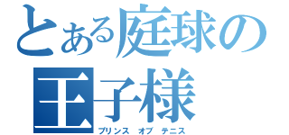 とある庭球の王子様（プリンス　オブ　テニス）