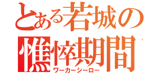 とある若城の憔悴期間（ワーカーシーロー）