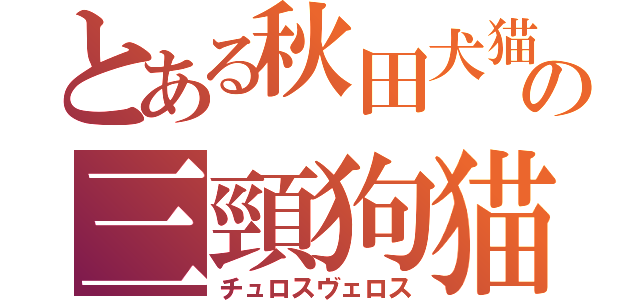 とある秋田犬猫の三頸狗猫（チュロスヴェロス）