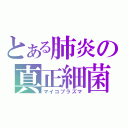 とある肺炎の真正細菌（マイコプラズマ）