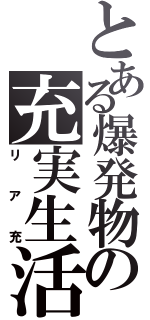 とある爆発物の充実生活（リア充）