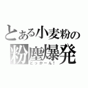 とある小麦粉の粉塵爆発（どっかーん！）