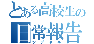 とある高校生の日常報告（ツブヤキ）