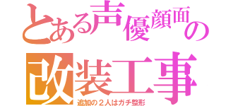 とある声優顔面の改装工事（追加の２人はガチ整形）