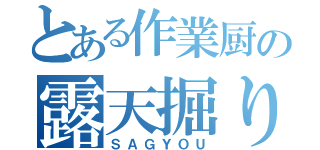 とある作業厨の露天掘り（ＳＡＧＹＯＵ）