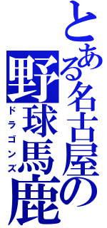 とある名古屋の野球馬鹿（ドラゴンズ）