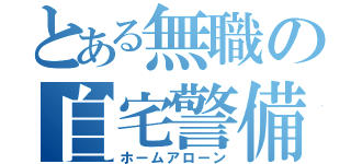 とある無職の自宅警備（ホームアローン）