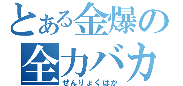 とある金爆の全力バカ（ぜんりょくばか）