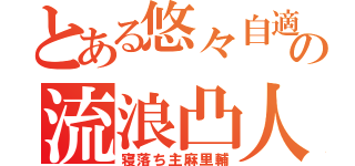 とある悠々自適の流浪凸人（寝落ち主麻里輔）