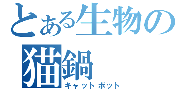 とある生物の猫鍋（キャットポット）