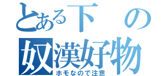 とある下の奴漢好物（ホモなので注意）