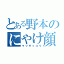 とある野本のにやけ顔（マリモッコリ）