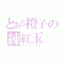 とある橙子の練紅玉（インデックス）