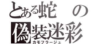 とある蛇の偽装迷彩（カモフラージュ）