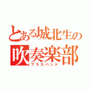 とある城北生の吹奏楽部（ブラスバンド）