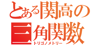 とある関高の三角関数（トリゴノメトリー）