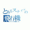 とあるスナイプの飛行機（チャンネル登録してね）