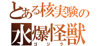 とある核実験の水爆怪獣（ゴジラ）