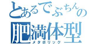 とあるでぶちんの肥満体型（メタボリック）