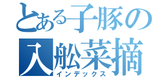 とある子豚の入舩菜摘（インデックス）