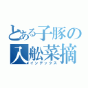 とある子豚の入舩菜摘（インデックス）