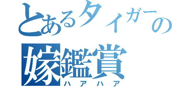 とあるタイガーの嫁鑑賞（ハアハア）