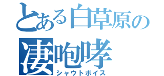 とある白草原の凄咆哮（シャウトボイス）