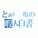 とある 亀の暇人白書（（；´Д｀））