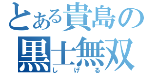 とある貴島の黒士無双（しげる）