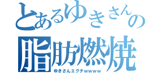 とあるゆきさんワロスの脂肪燃焼（ゆきさんエグチｗｗｗｗ）