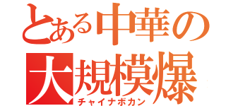 とある中華の大規模爆発（チャイナボカン）