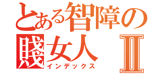 とある智障の賤女人Ⅱ（インデックス）