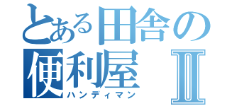 とある田舎の便利屋Ⅱ（ハンディマン）