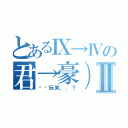 とあるⅨ→Ⅳの君→豪）Ⅱ（开啥玩笑．．？）