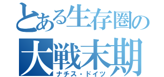 とある生存圏の大戦末期（ナチス・ドイツ）